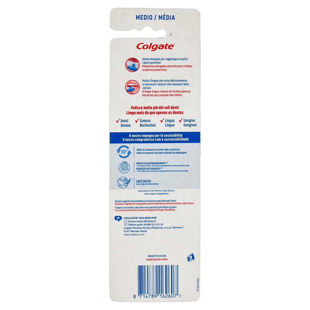 Colgate spazzolino Extra Clean, medio, 2 pezzi